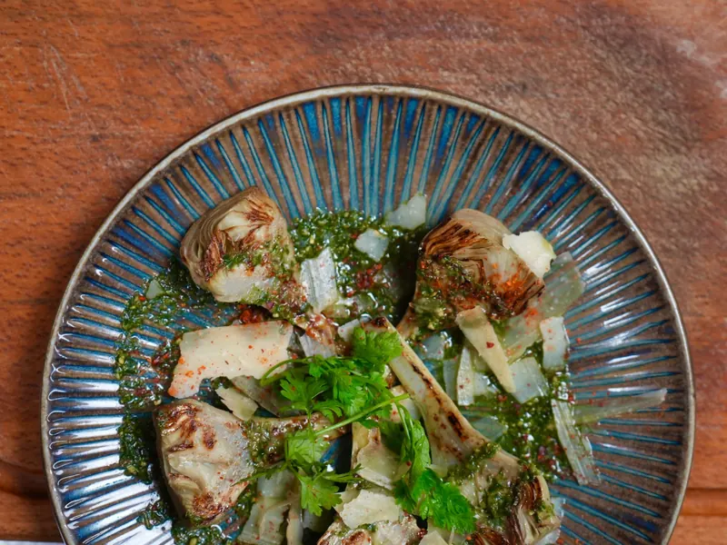 Artichauts, sauce verte